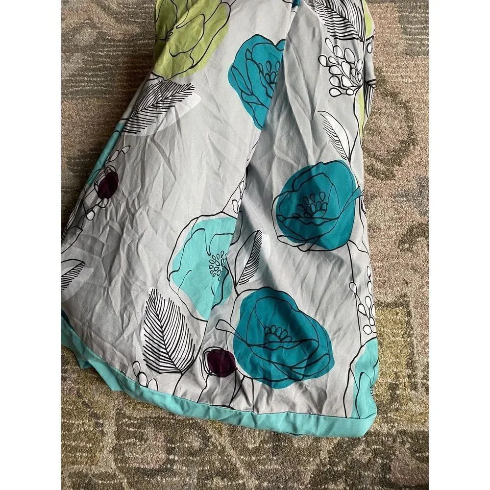 Room Essentials Bright Botanical Bed Duvet Cover With Flaw